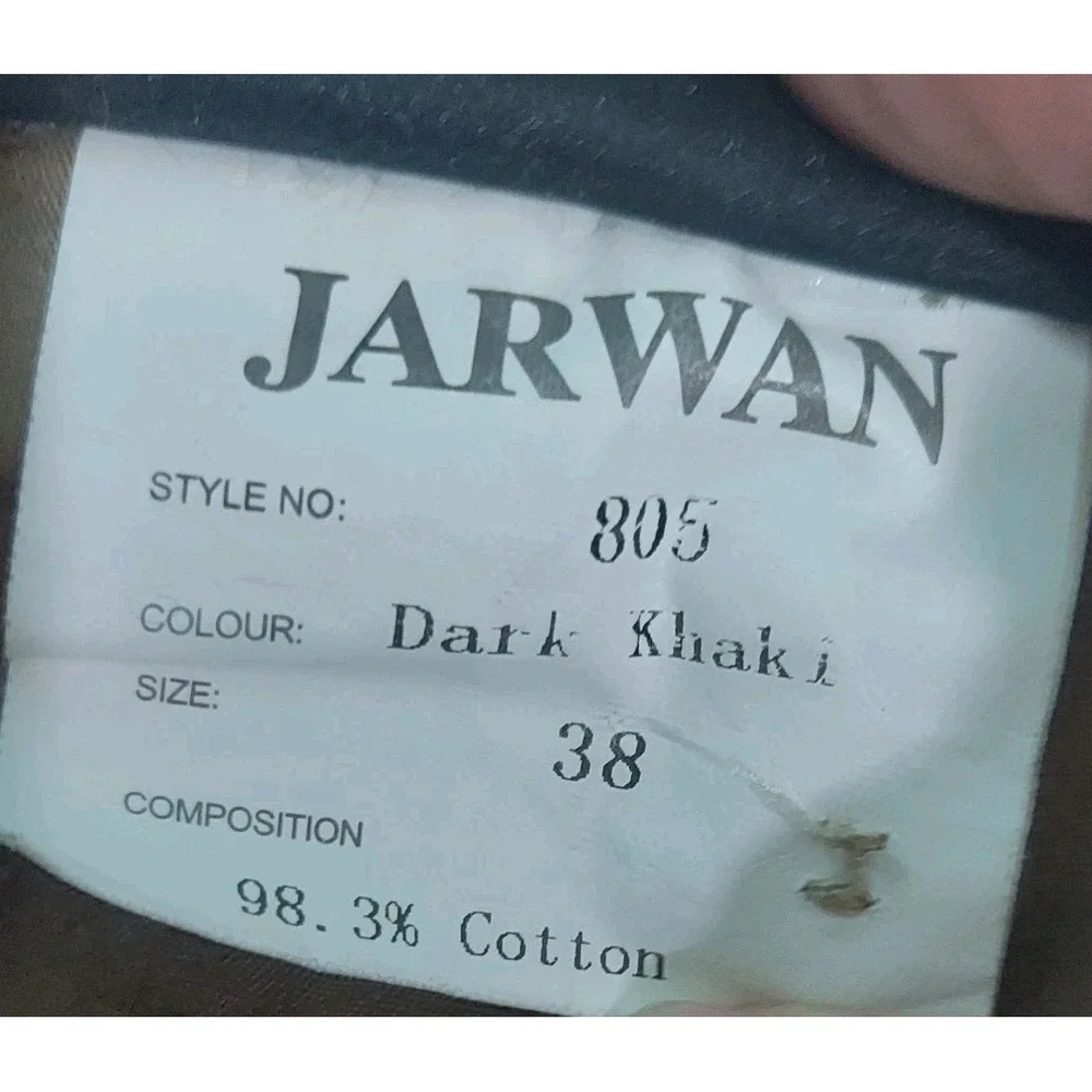 Jarwan Mens Pants Brown‎ 38 Chino Cotton Spandex Preppy Nautical